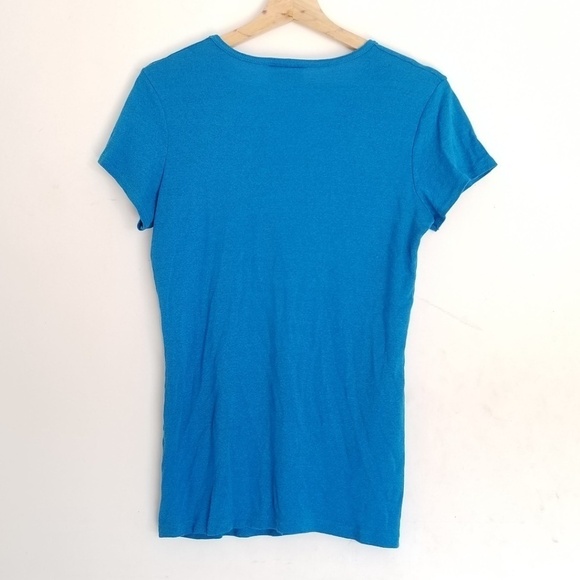 Michael Stars Maternity Blue Short Sleeve Top OS - Picture 2 of 4